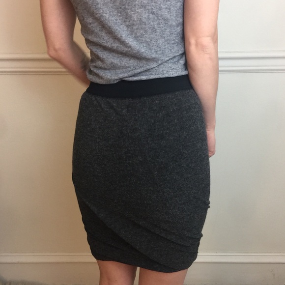 T Alexander Wang Grey Fuzzy Soft Mini Layer Skirt - Picture 6 of 8